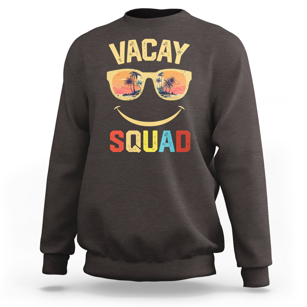 Summer Vacation Sweatshirt Vacay Squad Funny Beach - Wonder Print Shop