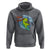 Summer Vacation Hoodie Vacay Mode Cute Dinosaur Surfing - Wonder Print Shop