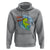 Summer Vacation Hoodie Vacay Mode Cute Dinosaur Surfing - Wonder Print Shop