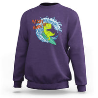 Summer Vacation Sweatshirt Vacay Mode Cute Dinosaur Surfing - Wonder Print Shop