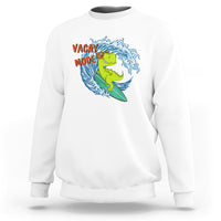 Summer Vacation Sweatshirt Vacay Mode Cute Dinosaur Surfing - Wonder Print Shop