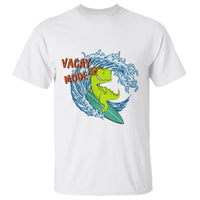 Summer Vacation T Shirt Vacay Mode Cute Dinosaur Surfing - Wonder Print Shop