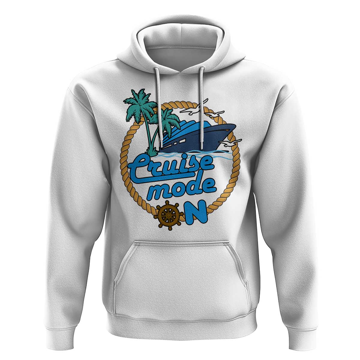 Cruise Mode On Cruising Summer Vacation Hoodie - Wonder Print Shop