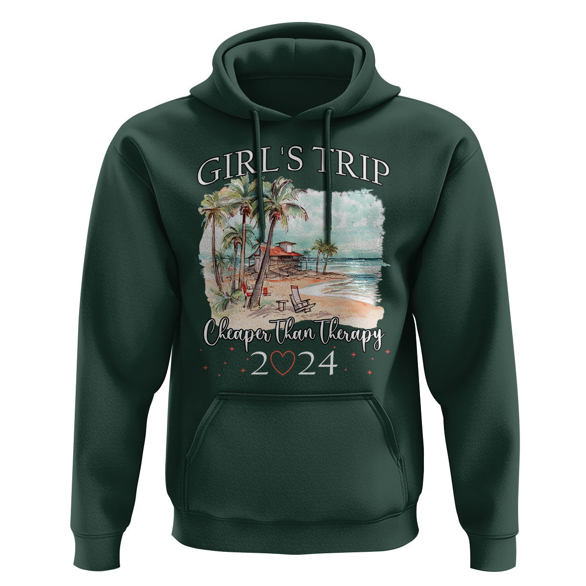 Summer Vacation Hoodie Girl's Trip Cheaper Than Therapy - Wonder Print Shop