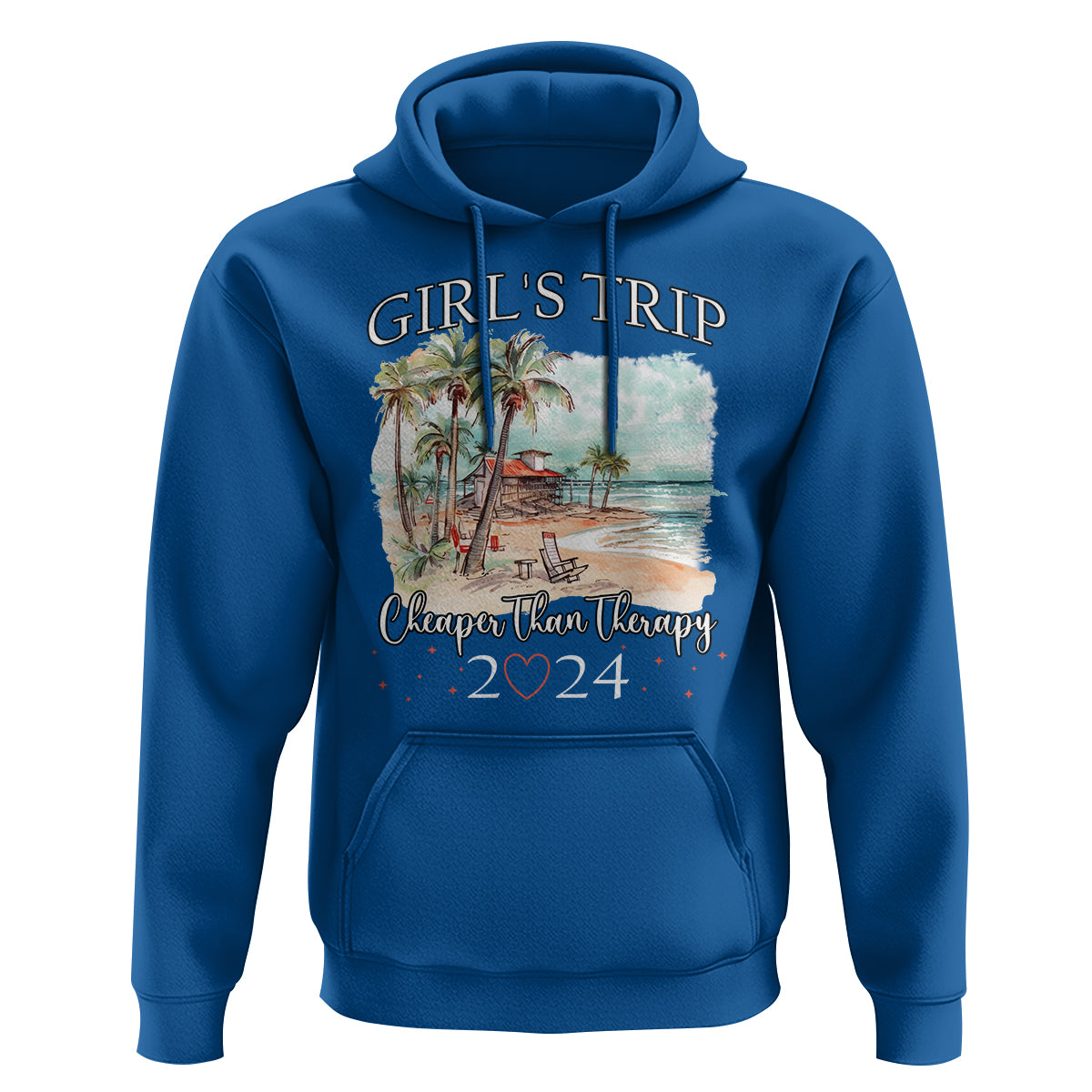 Summer Vacation Hoodie Girl's Trip Cheaper Than Therapy - Wonder Print Shop