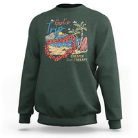 Summer Vacation Sweatshirt Girl's Trip Cheaper Than Therapy Beach - Wonder Print Shop