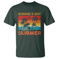 School's Out For Summer Retro Beach Teacher Student T Shirt - Wonder Print Shop
