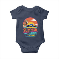 Summer Vacation Loading Retro Beach Sunset Baby Onesie
