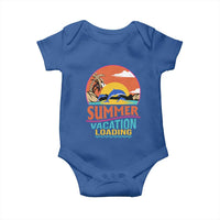 Summer Vacation Loading Retro Beach Sunset Baby Onesie