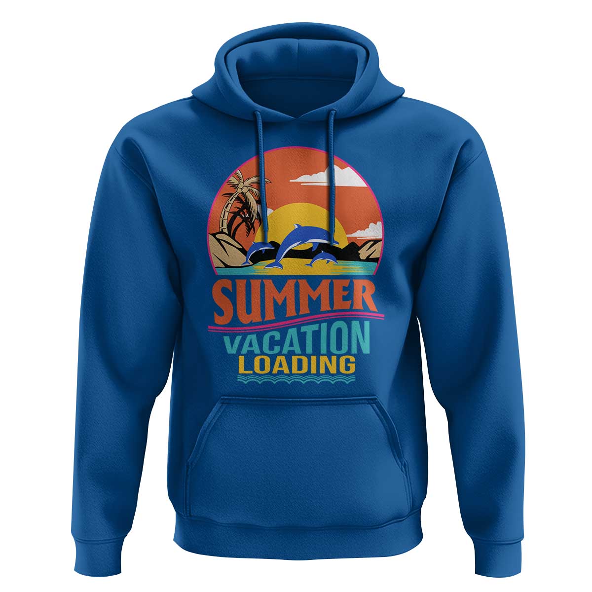 Summer Vacation Loading Retro Beach Sunset Hoodie