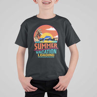 Summer Vacation Loading Retro Beach Sunset T Shirt For Kid - Wonder Print Shop