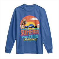 Summer Vacation Loading Retro Beach Sunset Long Sleeve Shirt