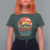 Summer Vacation Loading Retro Beach Sunset T Shirt For Women - Wonder Print Shop