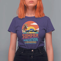 Summer Vacation Loading Retro Beach Sunset T Shirt For Women - Wonder Print Shop