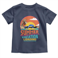 Summer Vacation Loading Retro Beach Sunset Toddler T Shirt