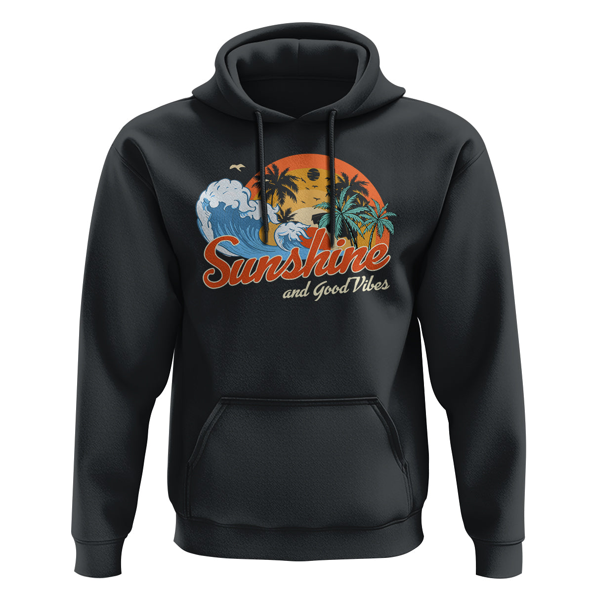 Beach Lover Hoodie Sunshine And Good Vibes Summer Vacation - Wonder Print Shop