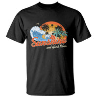 Beach Lover T Shirt Sunshine And Good Vibes Summer Vacation - Wonder Print Shop