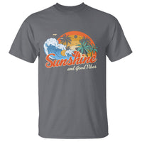 Beach Lover T Shirt Sunshine And Good Vibes Summer Vacation - Wonder Print Shop