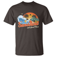 Beach Lover T Shirt Sunshine And Good Vibes Summer Vacation - Wonder Print Shop