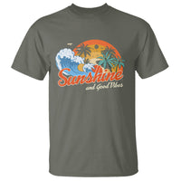 Beach Lover T Shirt Sunshine And Good Vibes Summer Vacation - Wonder Print Shop