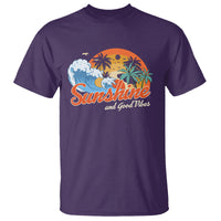 Beach Lover T Shirt Sunshine And Good Vibes Summer Vacation - Wonder Print Shop