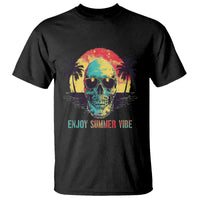 Enjoy Summer Vibe Cool Skull Aesthetic Beach Lover T Shirt - Wonder Print Shop