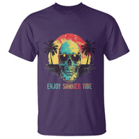 Enjoy Summer Vibe Cool Skull Aesthetic Beach Lover T Shirt - Wonder Print Shop