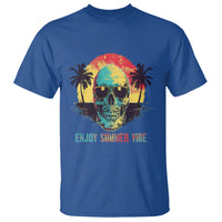 Enjoy Summer Vibe Cool Skull Aesthetic Beach Lover T Shirt - Wonder Print Shop