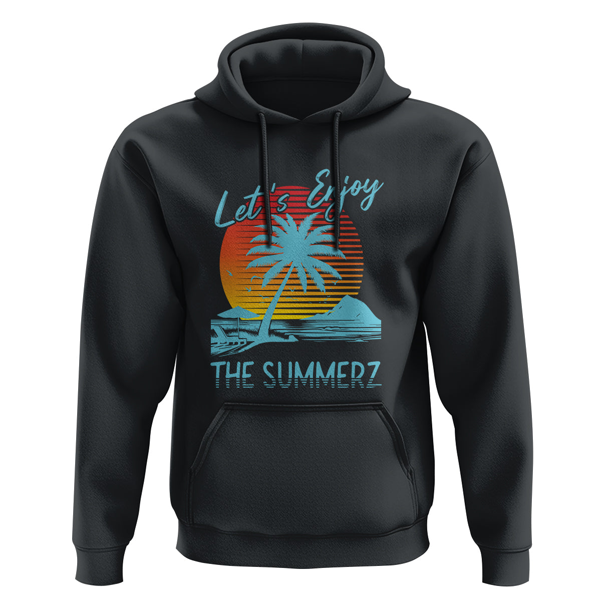 Let's Enjoy The Summer Vacation Beach Sunset Hoodie - Wonder Print Shop