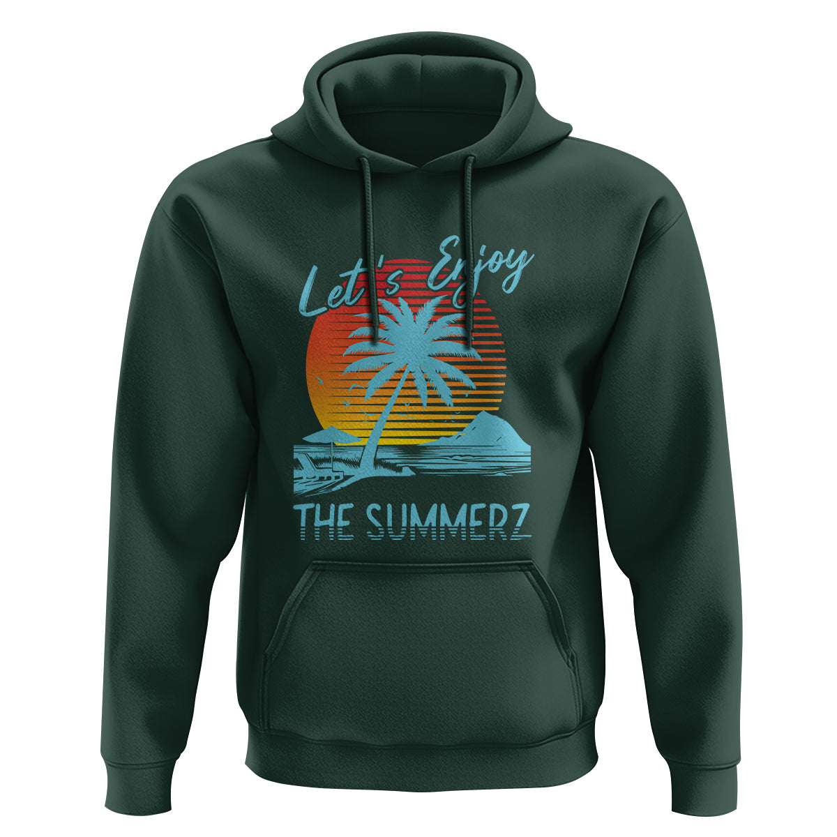 Let's Enjoy The Summer Vacation Beach Sunset Hoodie - Wonder Print Shop