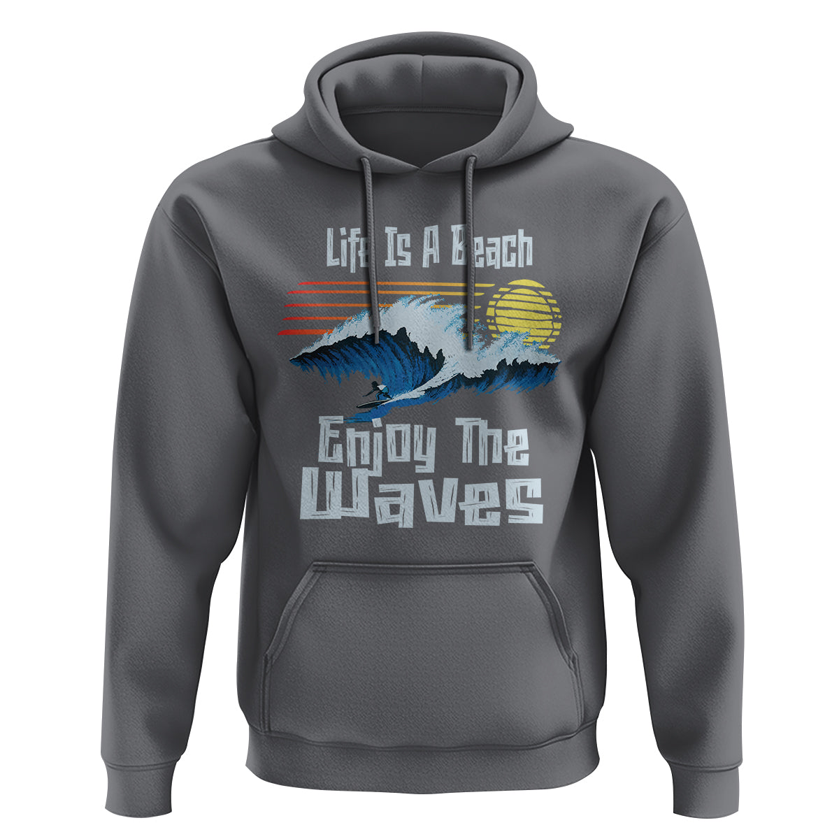 Beach Lover Hoodie Life's A Beach Enjoy The Waves Summer Vacation - Wonder Print Shop