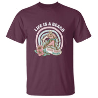Beach Lover T Shirt Life's A Beach Make Some Waves Summer Vacation - Wonder Print Shop