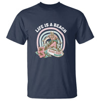 Beach Lover T Shirt Life's A Beach Make Some Waves Summer Vacation - Wonder Print Shop
