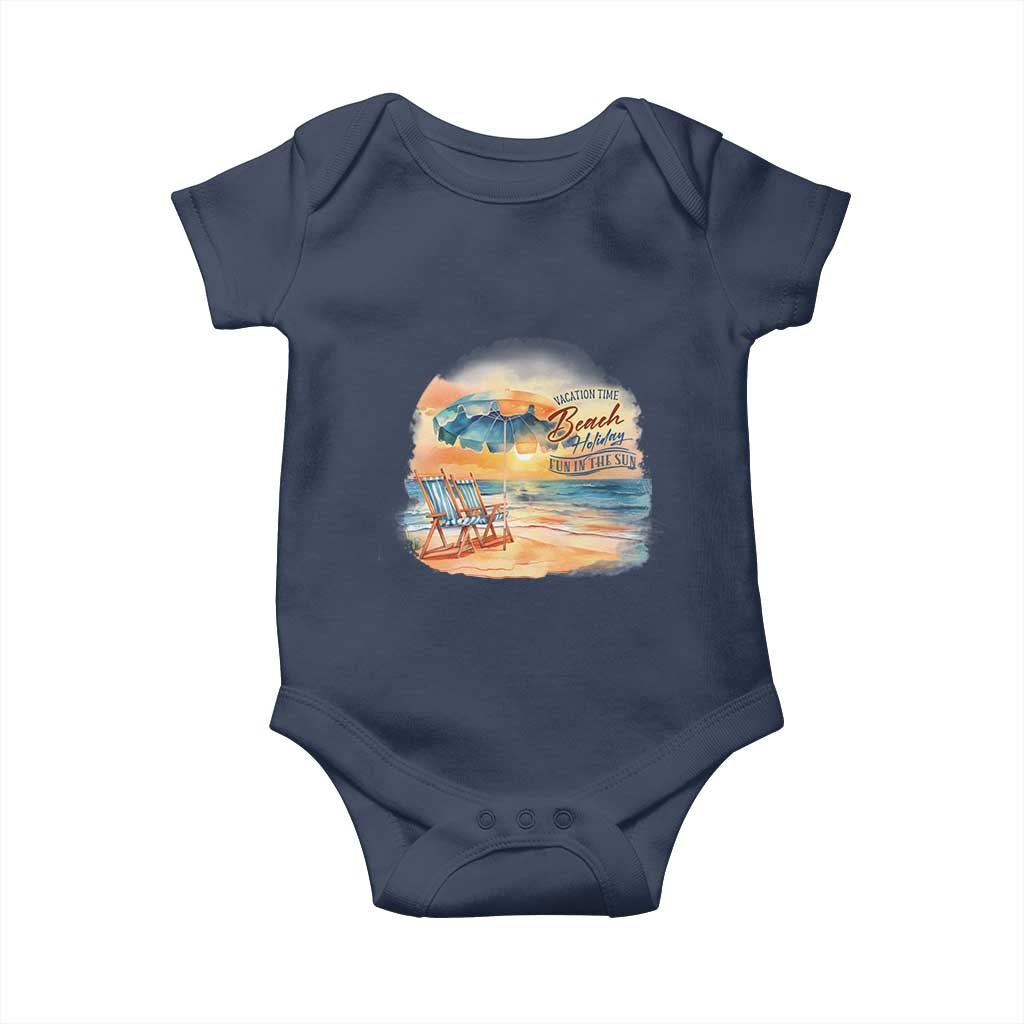 Vacation Time Beach Holliday Fun In The Sun Baby Onesie