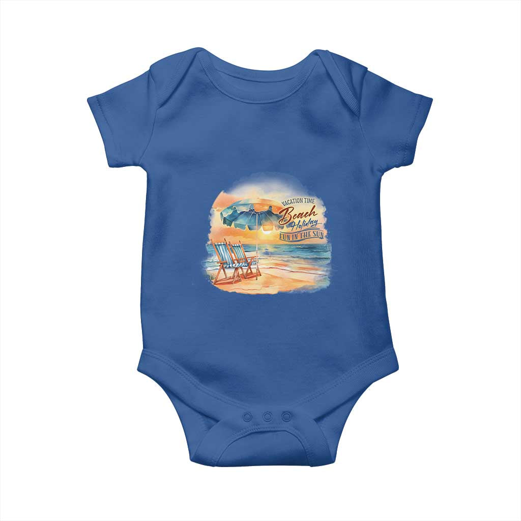 Vacation Time Beach Holliday Fun In The Sun Baby Onesie