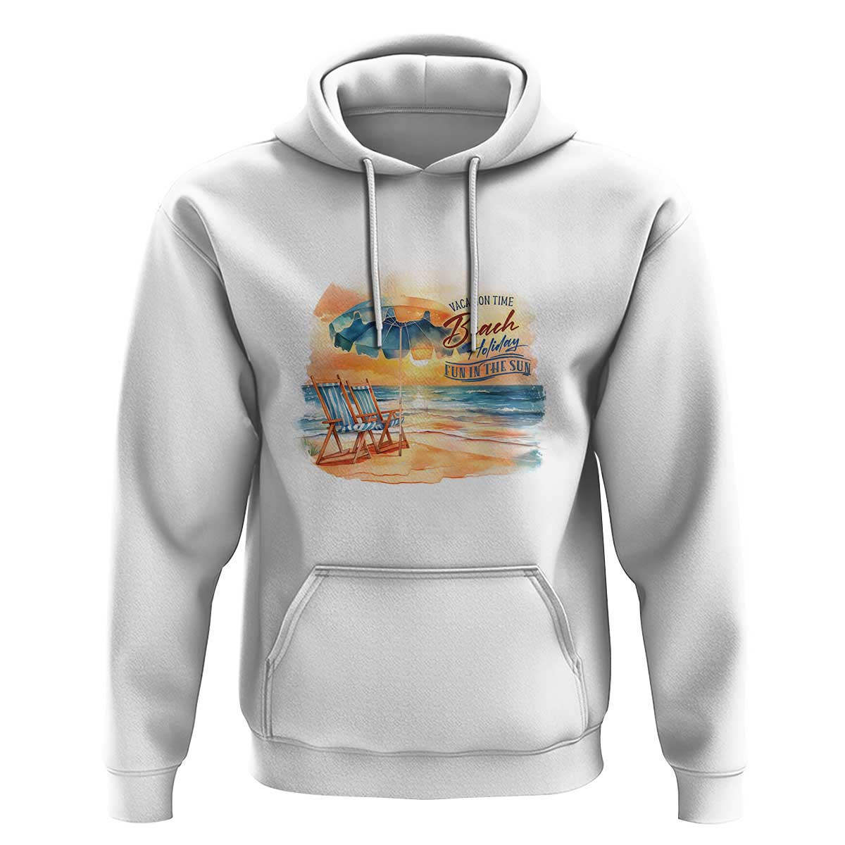 Vacation Time Beach Holliday Fun In The Sun Hoodie