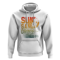 Beach Lover Hoodie Sun Sand and A Drink In My Hand Summer Vacation - Wonder Print Shop
