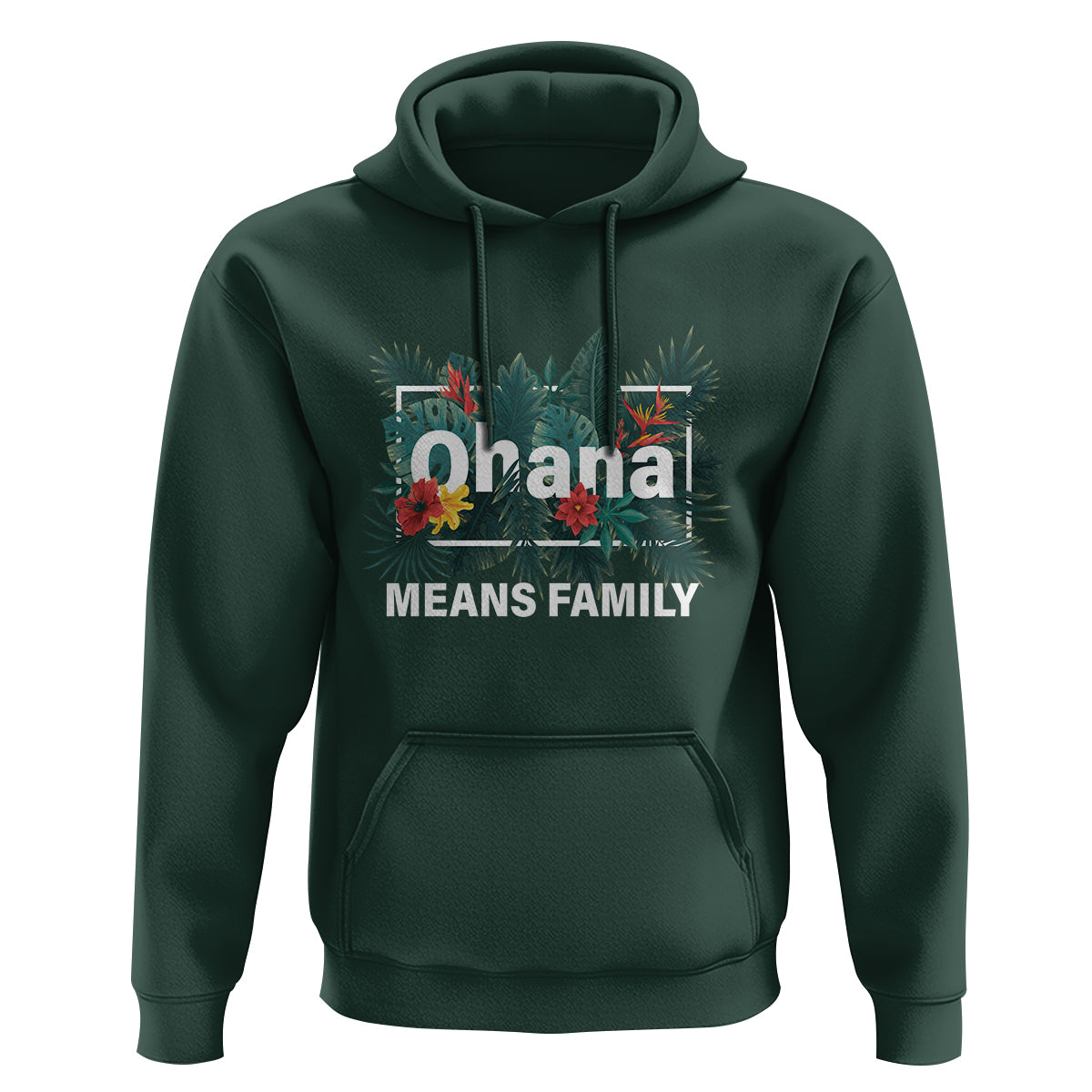 Hawaiian Hoodie Ohana Means Family Hawaii Summer Vacation - Wonder Print Shop