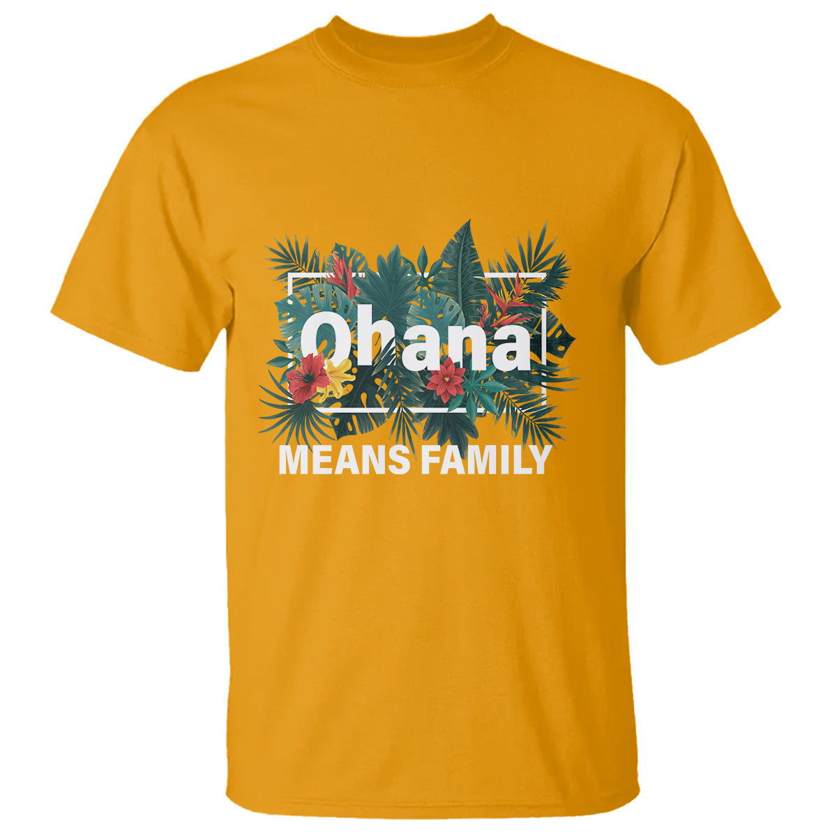 Hawaiian T Shirt Ohana Means Family Hawaii Summer Vacation - Wonder Print Shop