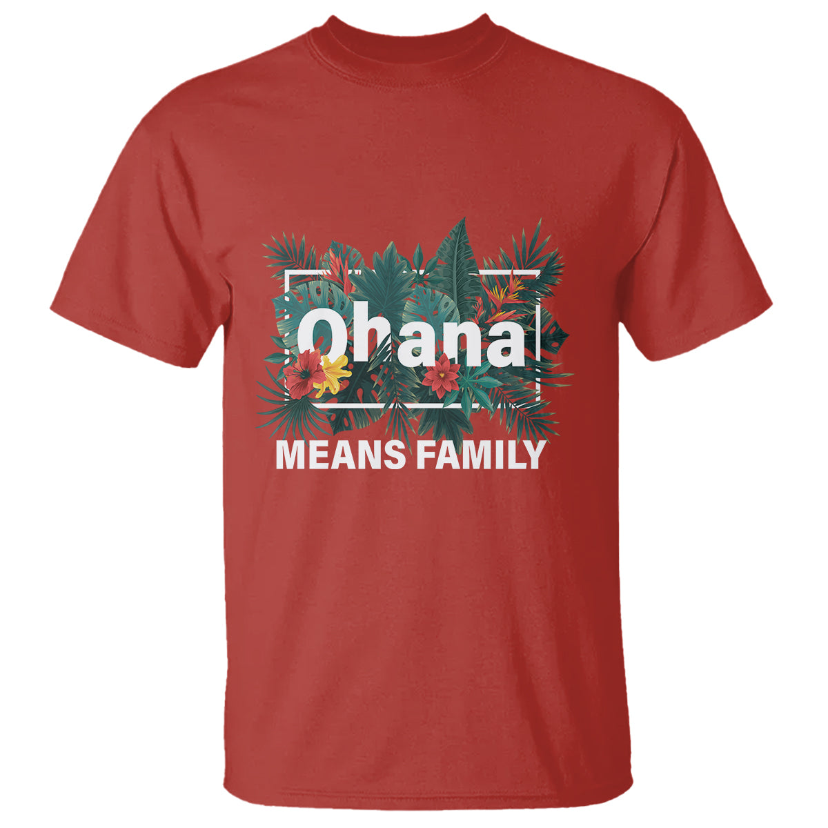 Hawaiian T Shirt Ohana Means Family Hawaii Summer Vacation - Wonder Print Shop