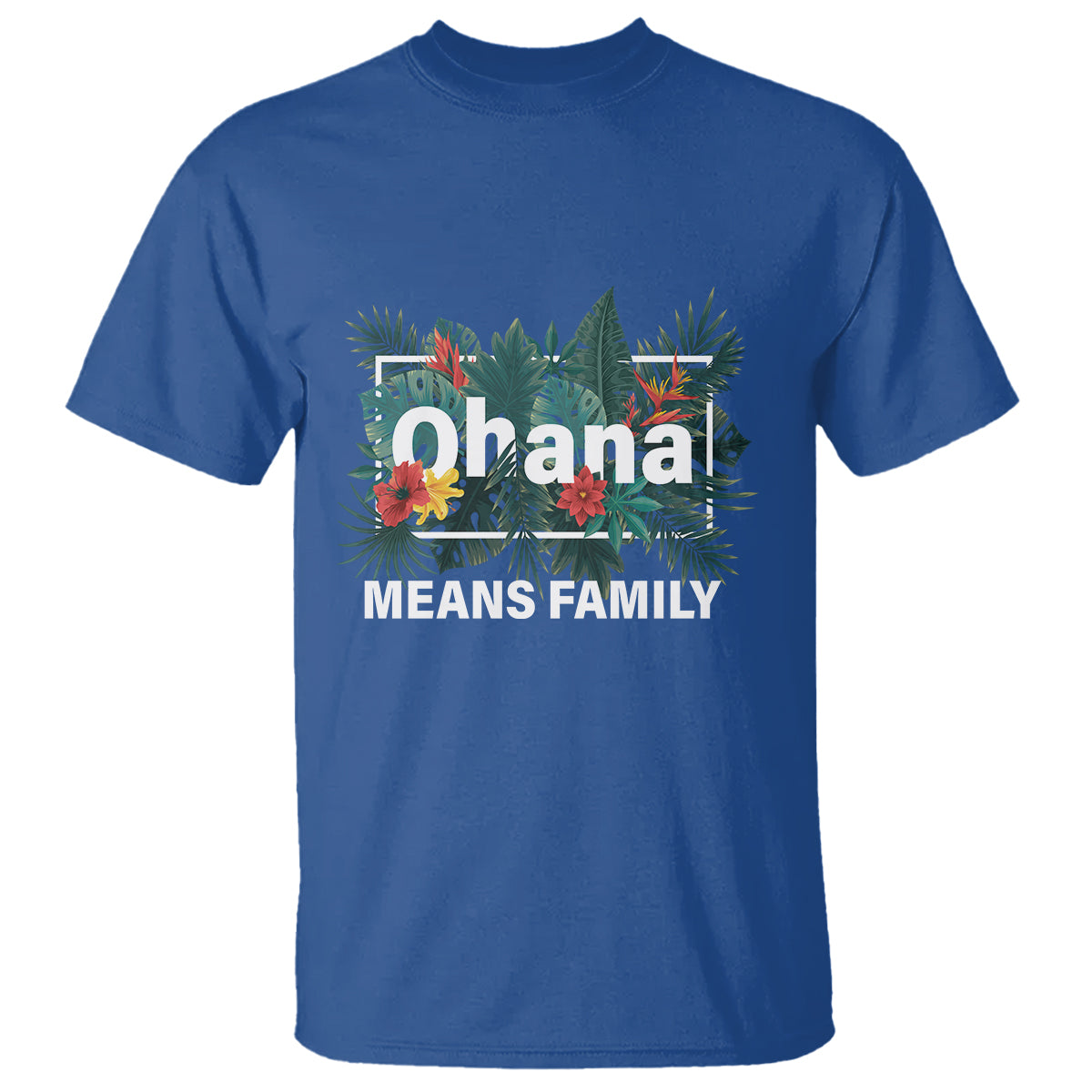 Hawaiian T Shirt Ohana Means Family Hawaii Summer Vacation - Wonder Print Shop