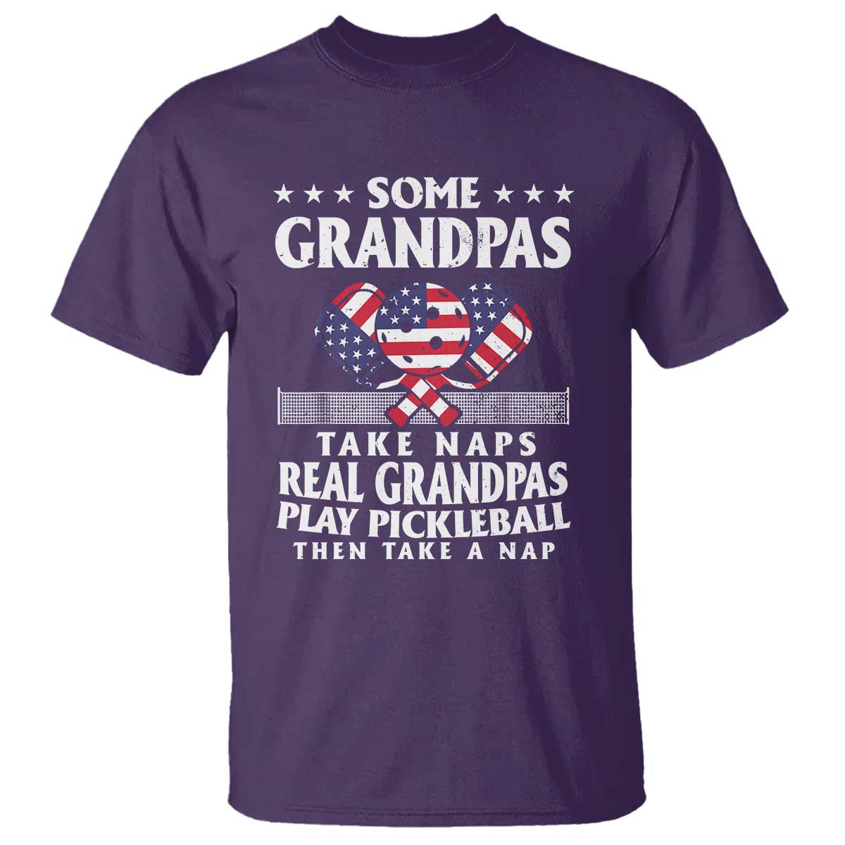 Funny Some Grandpas Take Naps Real Grandpas Play Pickleball T Shirt - Wonder Print Shop
