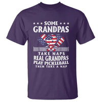 Funny Some Grandpas Take Naps Real Grandpas Play Pickleball T Shirt - Wonder Print Shop