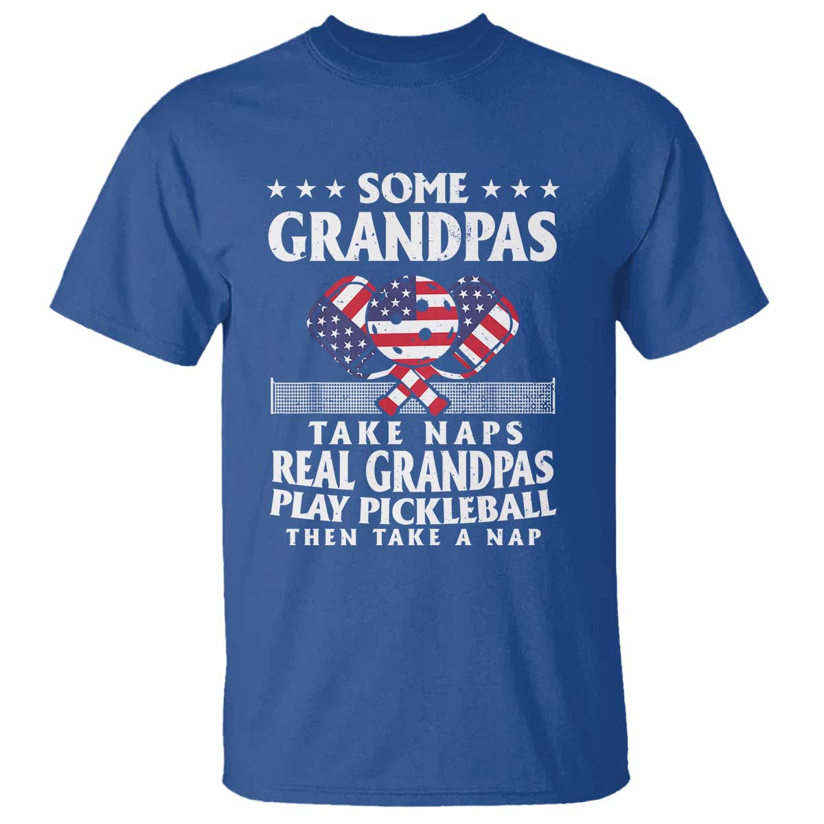 Funny Some Grandpas Take Naps Real Grandpas Play Pickleball T Shirt - Wonder Print Shop