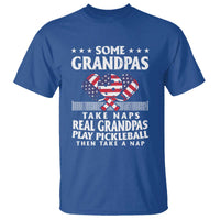 Funny Some Grandpas Take Naps Real Grandpas Play Pickleball T Shirt - Wonder Print Shop