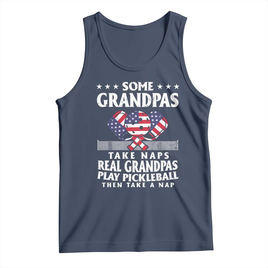 Funny Some Grandpas Take Naps Real Grandpas Play Pickleball Tank Top