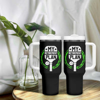 Funny Retirement Plan Retired Pickleball Player Tumbler With Handle