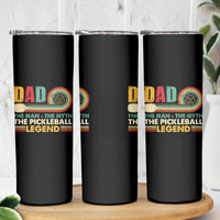 Pickleball Dad Skinny Tumbler The Man The Myth The Legend Retro
