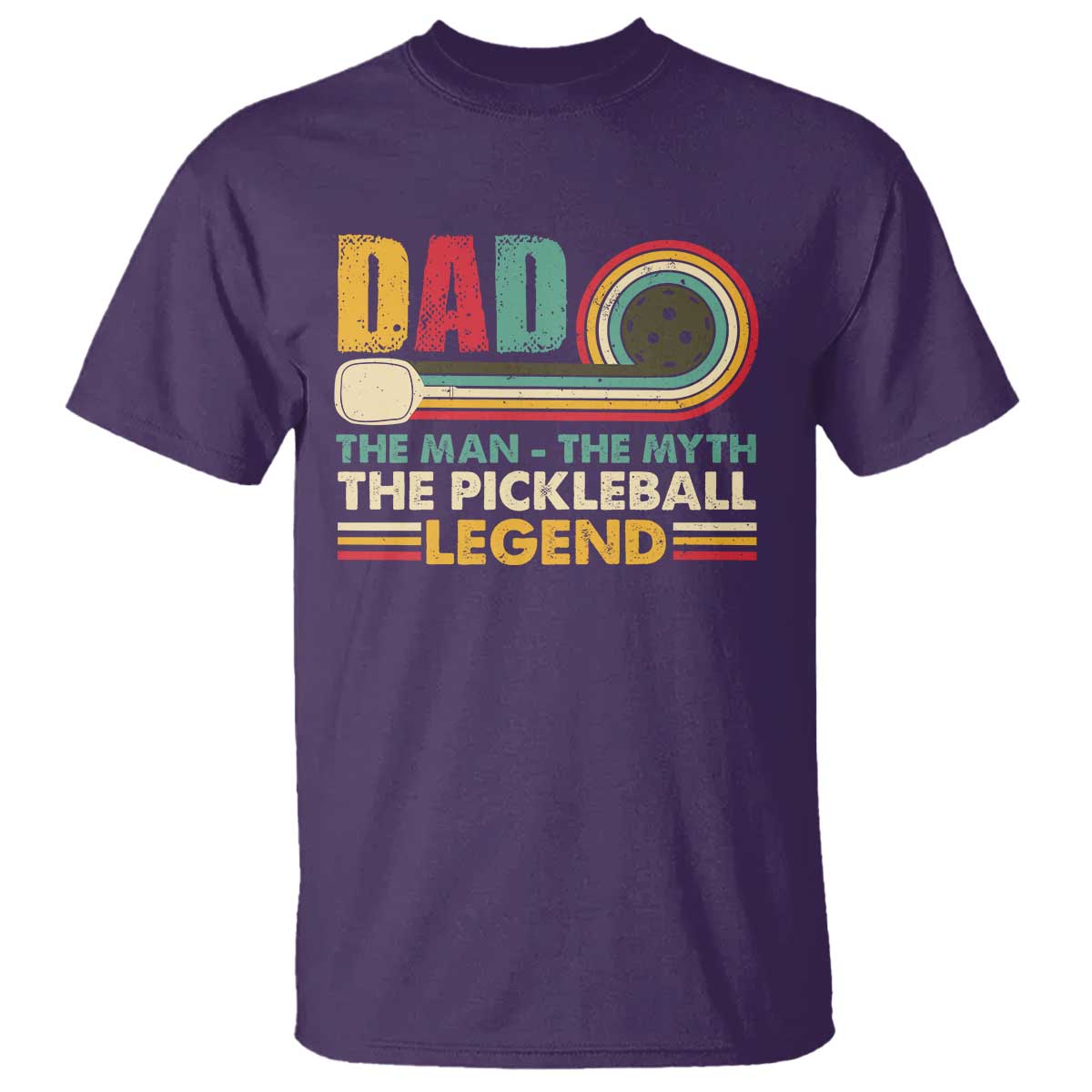 Pickleball Dad T Shirt The Man The Myth The Legend Retro - Wonder Print Shop