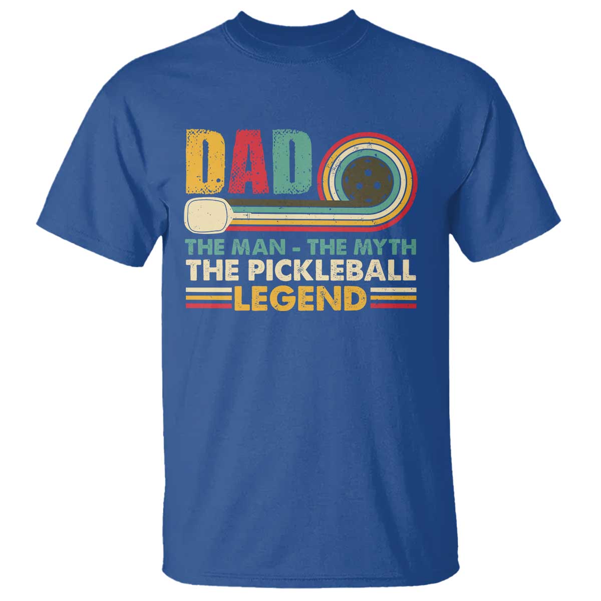 Pickleball Dad T Shirt The Man The Myth The Legend Retro - Wonder Print Shop